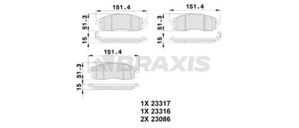 Комплект тормозных колодок BRAXIS AB0243