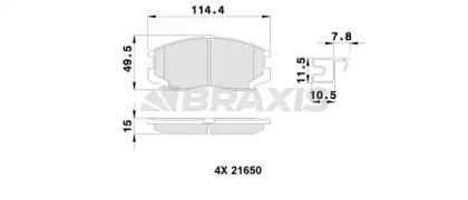 Комплект тормозных колодок BRAXIS AB0250