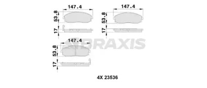 Комплект тормозных колодок BRAXIS AB0251