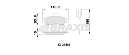 Комплект тормозных колодок BRAXIS AB0252