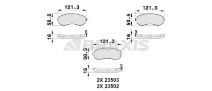 Комплект тормозных колодок BRAXIS AB0256