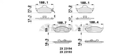 Комплект тормозных колодок BRAXIS AB0263