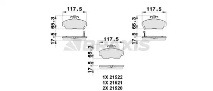 Комплект тормозных колодок BRAXIS AB0265