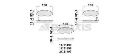 Комплект тормозных колодок BRAXIS AB0273