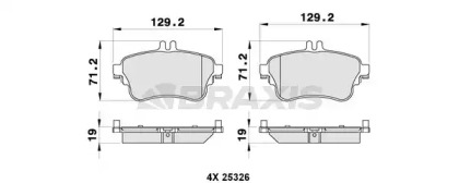 Комплект тормозных колодок BRAXIS AB0283