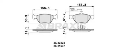 Комплект тормозных колодок BRAXIS AB0285