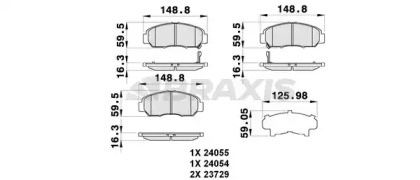 Комплект тормозных колодок BRAXIS AB0286