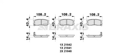 Комплект тормозных колодок BRAXIS AB0295