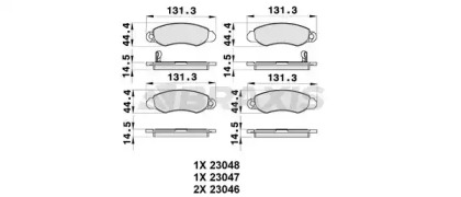 Комплект тормозных колодок BRAXIS AB0303