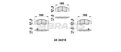 Комплект тормозных колодок BRAXIS AB0310