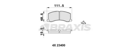 Комплект тормозных колодок BRAXIS AB0317