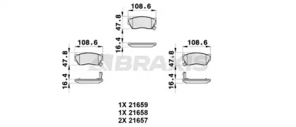 Комплект тормозных колодок BRAXIS AB0331