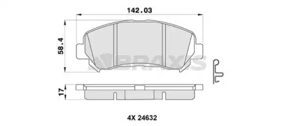 Комплект тормозных колодок BRAXIS AB0356