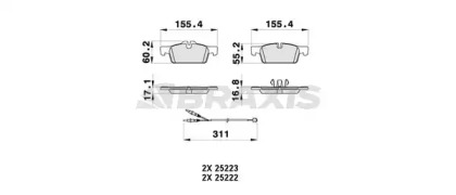 Комплект тормозных колодок BRAXIS AB0362