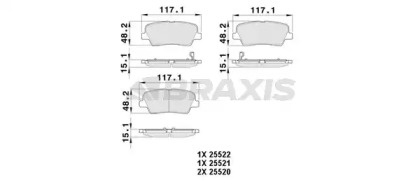 Комплект тормозных колодок BRAXIS AB0379