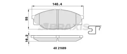 Комплект тормозных колодок BRAXIS AB0381