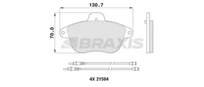 Комплект тормозных колодок BRAXIS AB0382