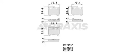 Комплект тормозных колодок BRAXIS AB0389