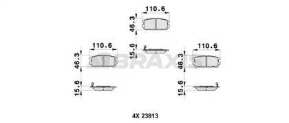 Комплект тормозных колодок BRAXIS AB0397