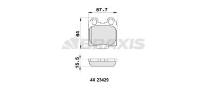 Комплект тормозных колодок BRAXIS AB0399