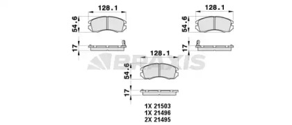 Комплект тормозных колодок BRAXIS AB0402