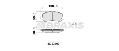 Комплект тормозных колодок BRAXIS AB0408