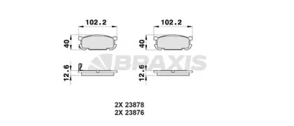 Комплект тормозных колодок BRAXIS AB0409