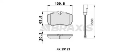 Комплект тормозных колодок BRAXIS AB0411