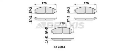 Комплект тормозных колодок BRAXIS AB0413