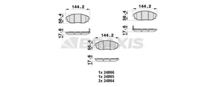 Комплект тормозных колодок BRAXIS AB0433