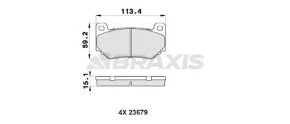 Комплект тормозных колодок BRAXIS AB0440