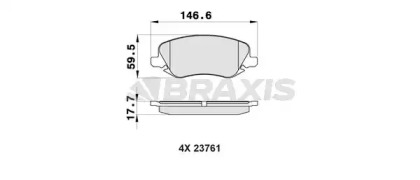 Комплект тормозных колодок BRAXIS AB0441