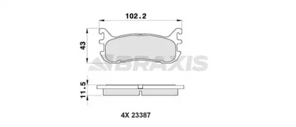 Комплект тормозных колодок BRAXIS AB0452