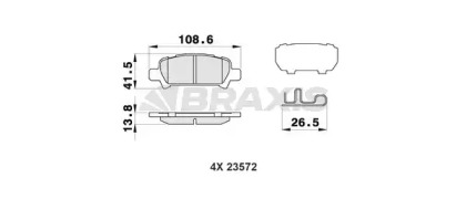 Комплект тормозных колодок BRAXIS AB0464