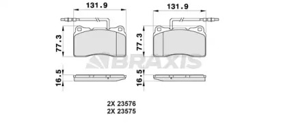 Комплект тормозных колодок BRAXIS AB0472