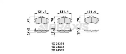 Комплект тормозных колодок BRAXIS AB0478