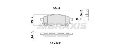 Комплект тормозных колодок BRAXIS AB0483