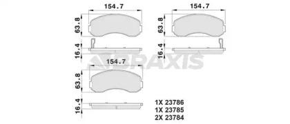 Комплект тормозных колодок BRAXIS AB0499