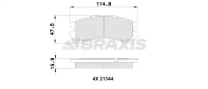 Комплект тормозных колодок BRAXIS AB0508