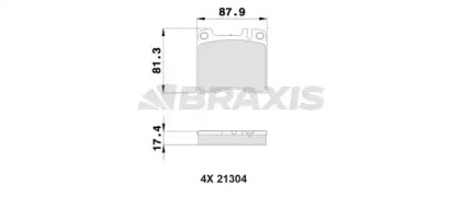 Комплект тормозных колодок BRAXIS AB0512