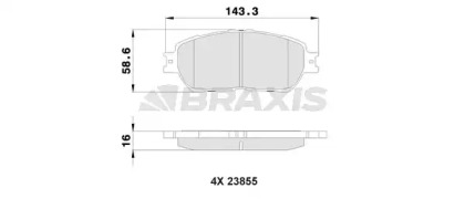 Комплект тормозных колодок BRAXIS AB0516