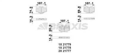 Комплект тормозных колодок BRAXIS AB0519