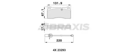 Комплект тормозных колодок BRAXIS AB0525