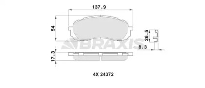 Комплект тормозных колодок BRAXIS AB0531