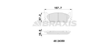 Комплект тормозных колодок BRAXIS AB0538