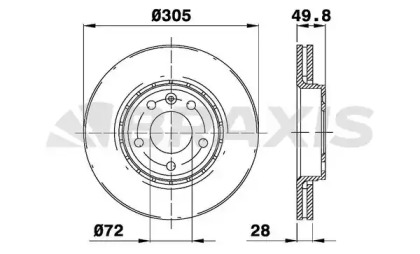 Тормозной диск BRAXIS AD0062