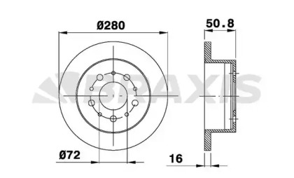 Тормозной диск BRAXIS AD0267