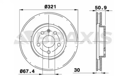 Тормозной диск BRAXIS AD0320