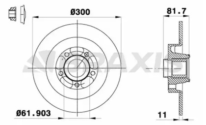 Тормозной диск BRAXIS AD0388