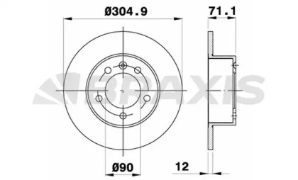 Тормозной диск BRAXIS AD0467